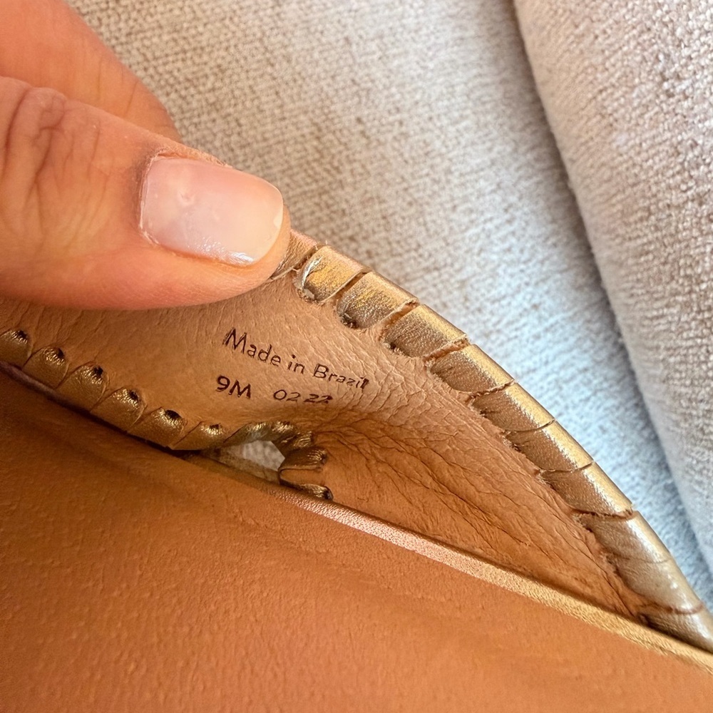 Jack Rogers Metallic Gold Wedge Sandals - Picture 4 of 7